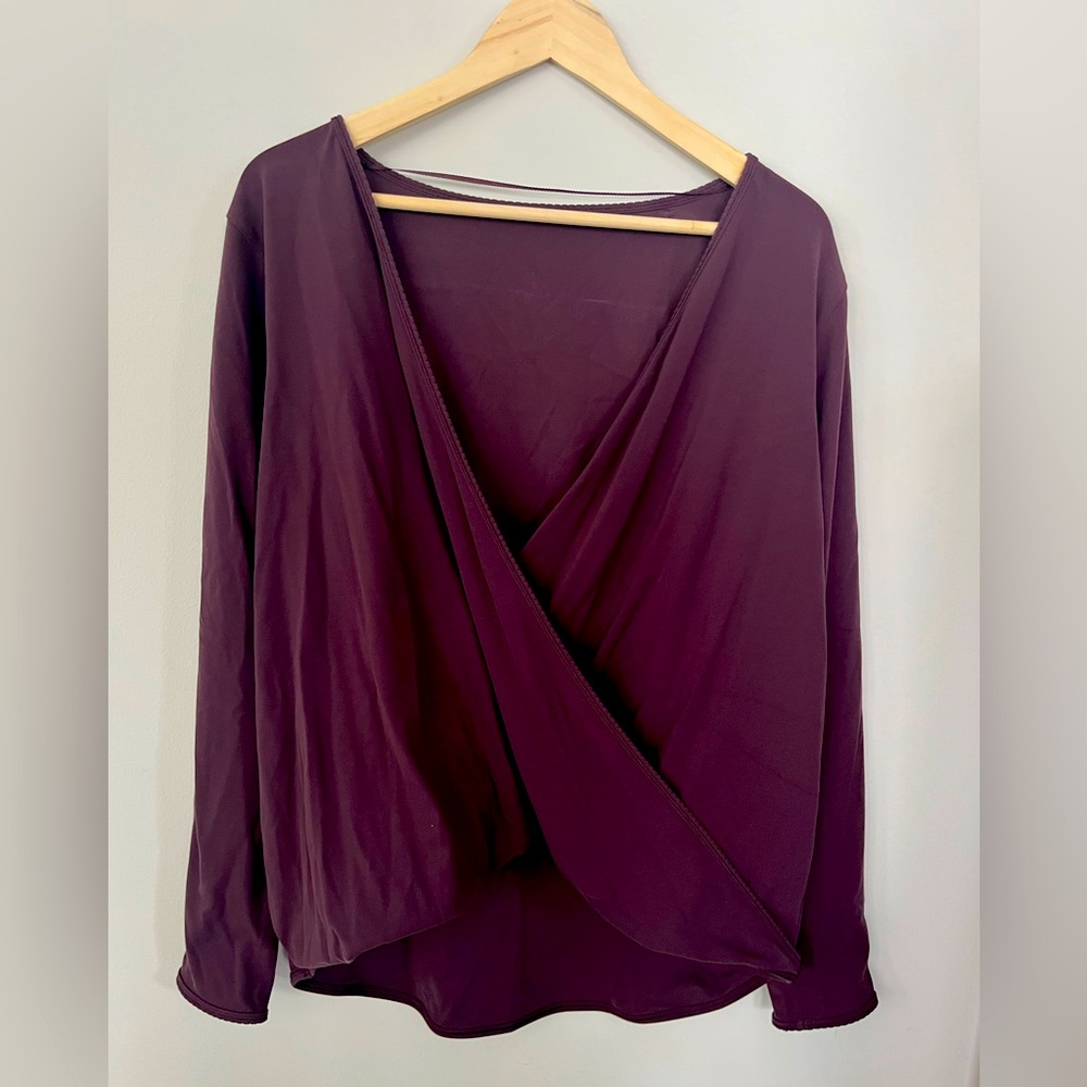 Lululemon 🍋 Wrap It Up Top in Deep Plum - Size 12